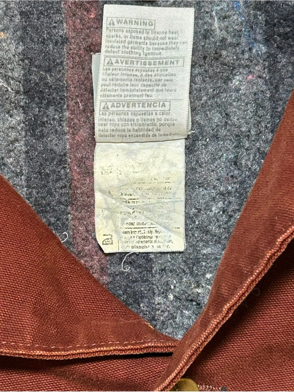 Carhartt C02 CLY Rust Chore Coat 4XL USA Made Blanket Lined Vintage Distressed - Picture 4 of 14